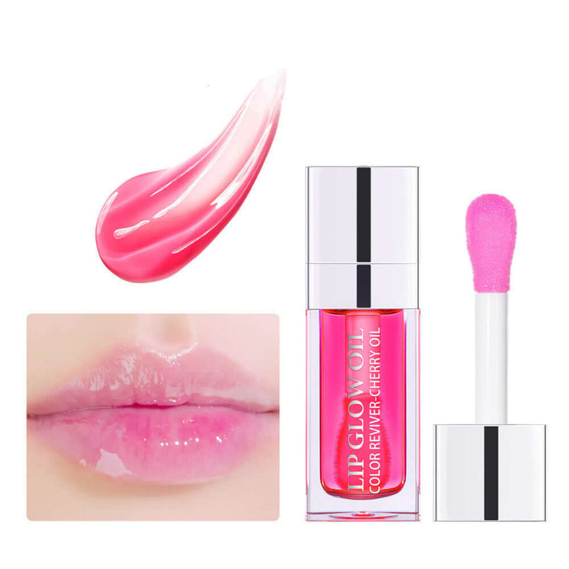 Ibcccndc Lip Gloss Lipstick in transparent pink, moisturizing and nourishing lip lacquer with applicator.