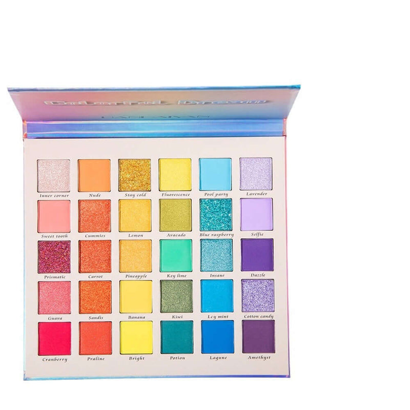 rainbow glitter eyeshadow palette