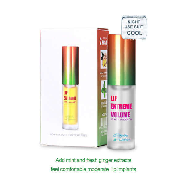 Lip Extreme Volume lip plumper in packaging, designed to enhance lip hydration and shine with ginger extracts.