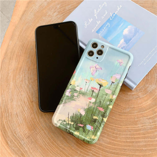 Flower butterfly phone case