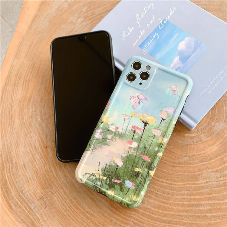 Flower butterfly phone case