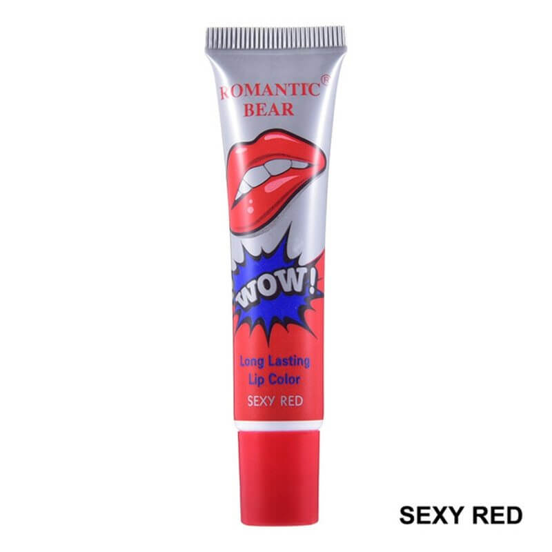 Color-Fast Tear-Off Lip Gloss in Sexy Red, long-lasting formula for a bold and beautiful lip look.