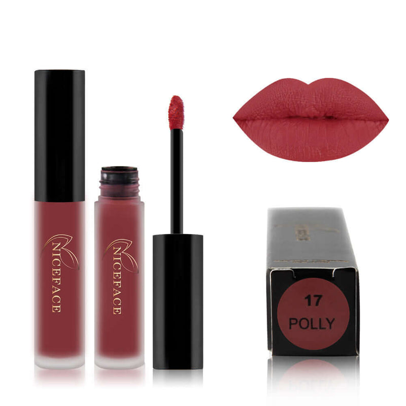 Best Lip Gloss by Nice Face in shade Polly – high-shine, hydrating formula with a luxurious texture.