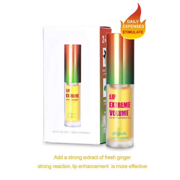 Lip Extreme Volume Plumper with ginger extract for enhanced hydration and glossy lips, perfect for daily use.