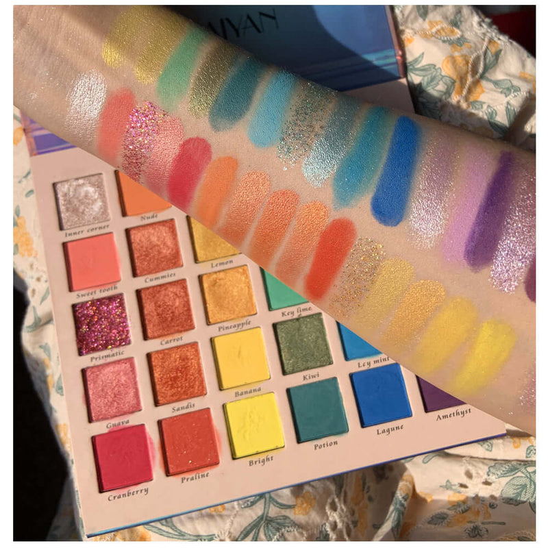 rainbow glitter eyeshadow palette