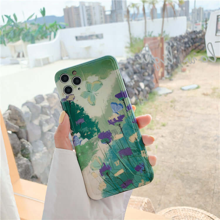 Flower butterfly phone case