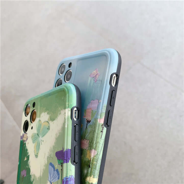 Flower butterfly phone case