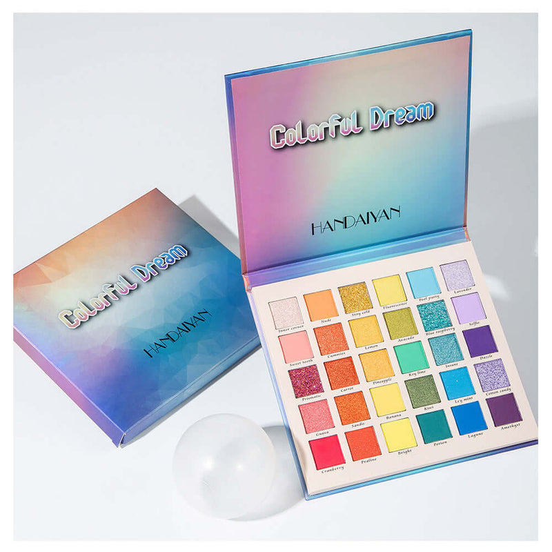 rainbow glitter eyeshadow palette