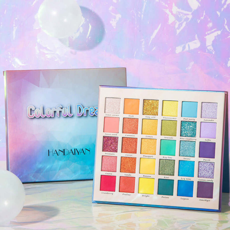 rainbow glitter eyeshadow palette