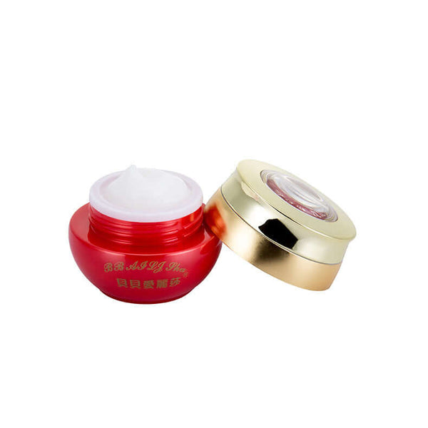 Hydrating skin care product set featuring a red jar with gold accents, suitable for whitening and pore shrinking.