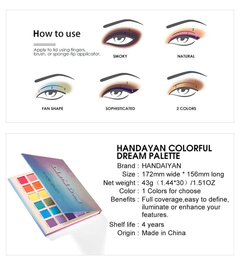 rainbow glitter eyeshadow palette
