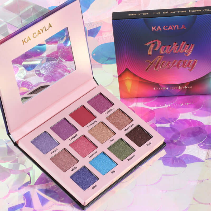 Fashion Creative 12 Color Eye Shadow Palette featuring vibrant shades, perfect for any makeup look.