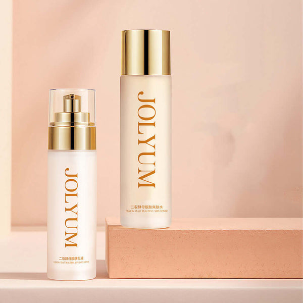 Hydrating water bank essence skin care set featuring toner and lotion for smooth, hydrated skin.