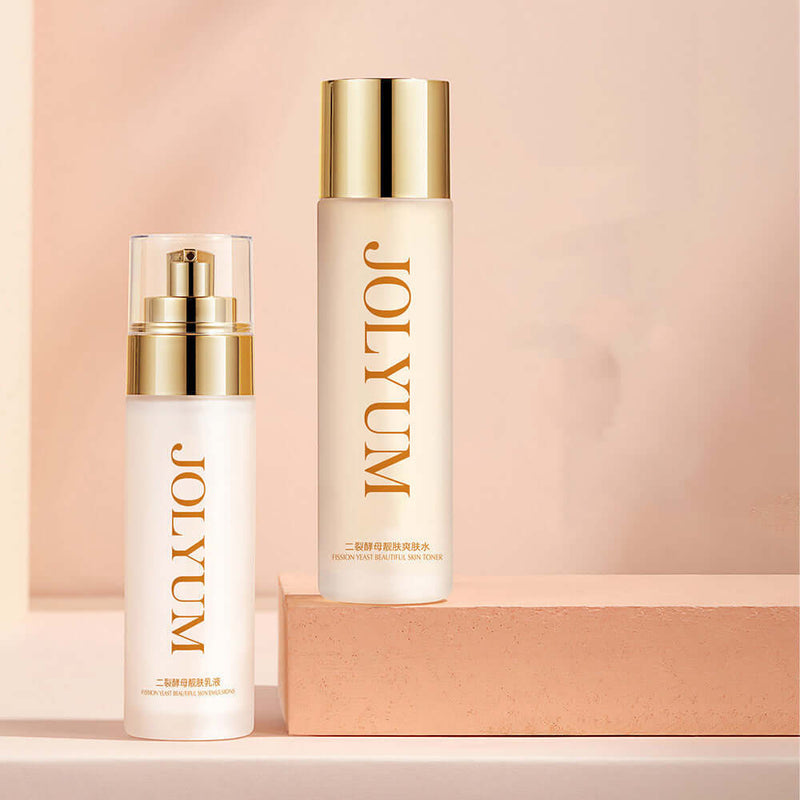 Hydrating water bank essence skin care set featuring toner and lotion for smooth, hydrated skin.