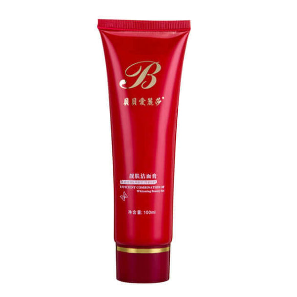 Moisturizing skin care facial set in red tube for oil control and shrinking pores, 100ml size.