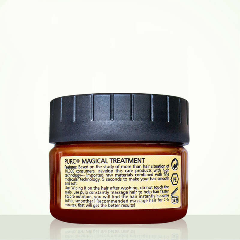Natural hair mask in jar for deep moisturizing, nourishing, and smoothing treatment for dry hair.