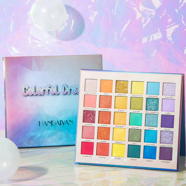 rainbow glitter eyeshadow palette