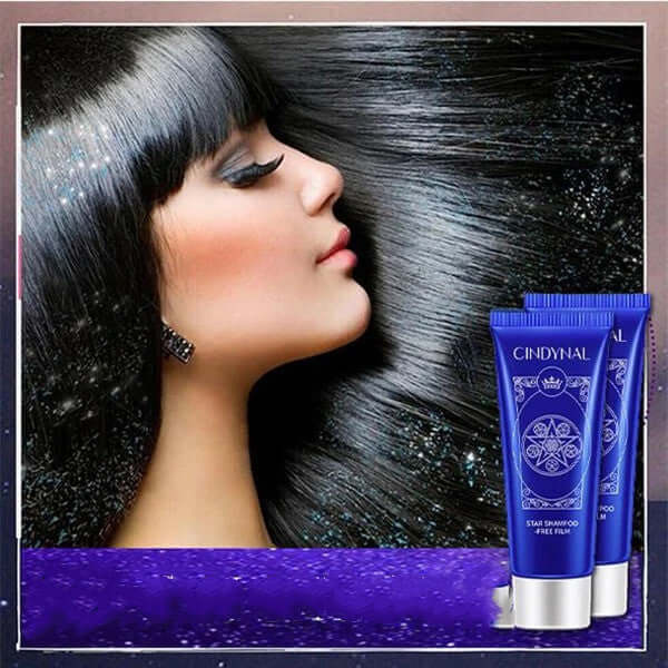 Starry sky-free shampoo hair mask for vibrant hair care, featuring floral scent and inverted film technology.