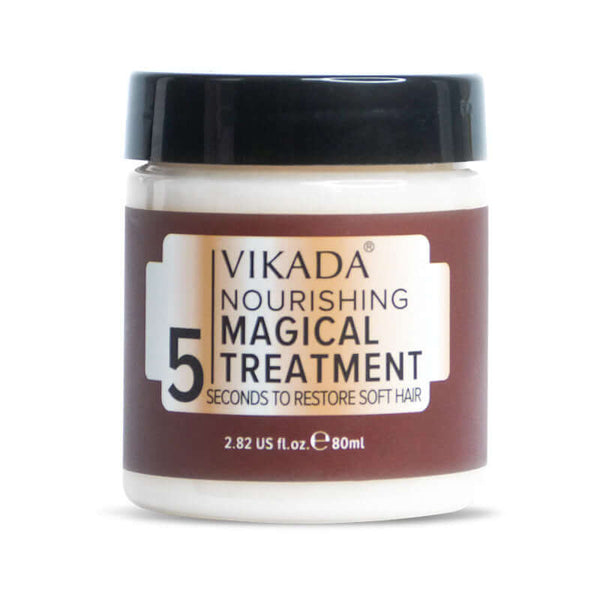 Vikada nourishing magical treatment hair mask in a jar, designed to restore soft and smooth hair, 80ml.