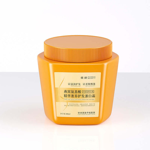 Young Black Diamond Caviar Moisturizing Hair Mask in a stylish orange jar, 500ml, for nourishing hair care.